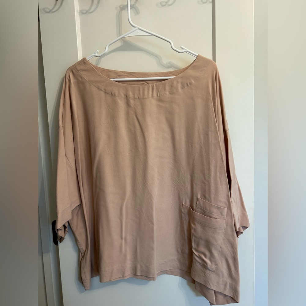 JJill Elegant Mauve Women's Top..Size L..Double pocket Front Detail. So Stylish!